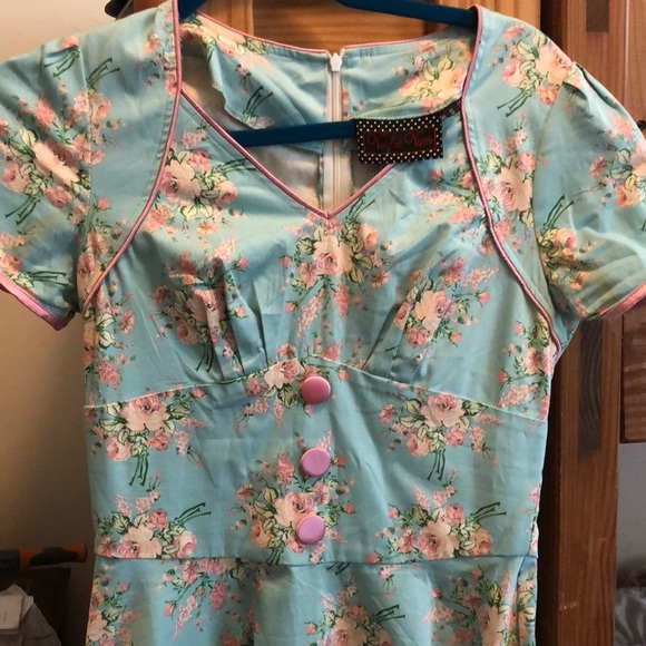 1940’s reproduction vintage floral dress! - Picture 7 of 8